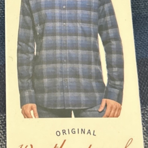 Weatherproof Men's Shirt Size 2XL Blue‎ Vintage Original Flannel Long Sleeve NEW - Picture 4 of 6